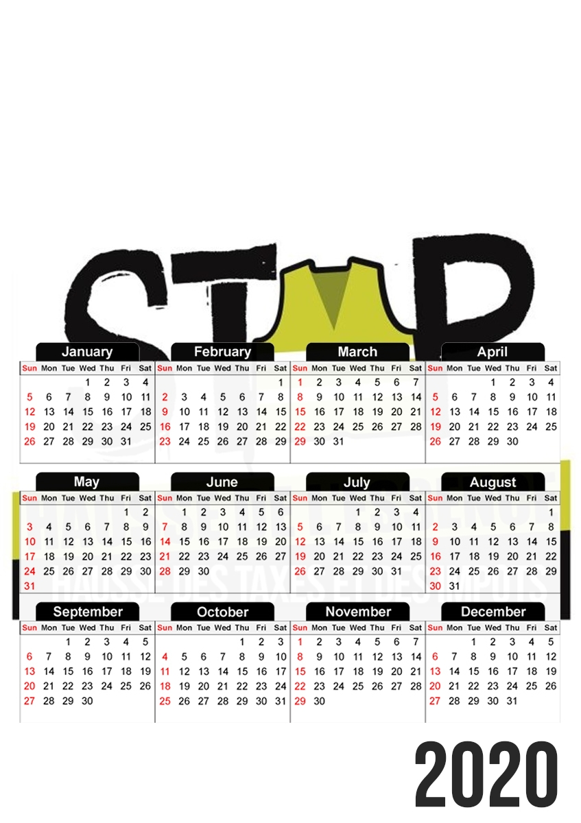 Gilet Jaune Stop aux taxes für A3 Fotokalender 30x43cm