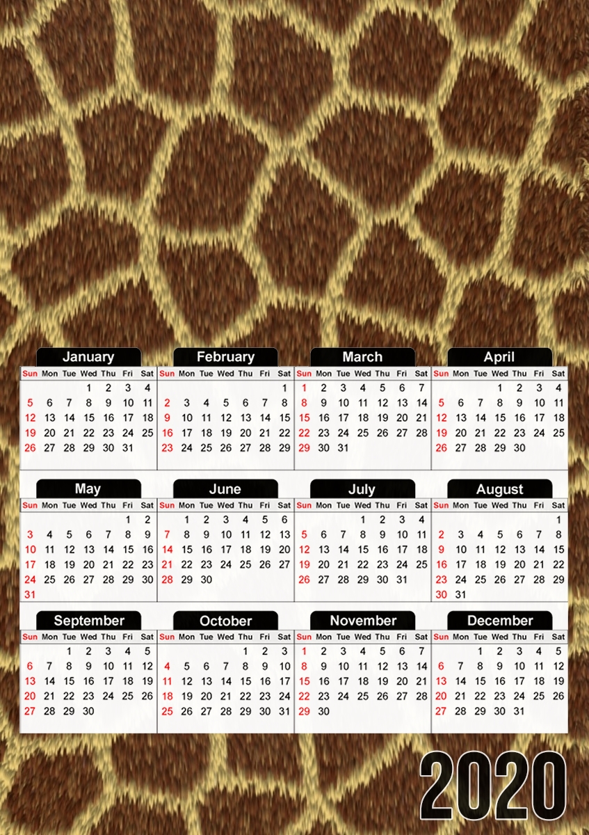 Giraffe Fur für A3 Fotokalender 30x43cm