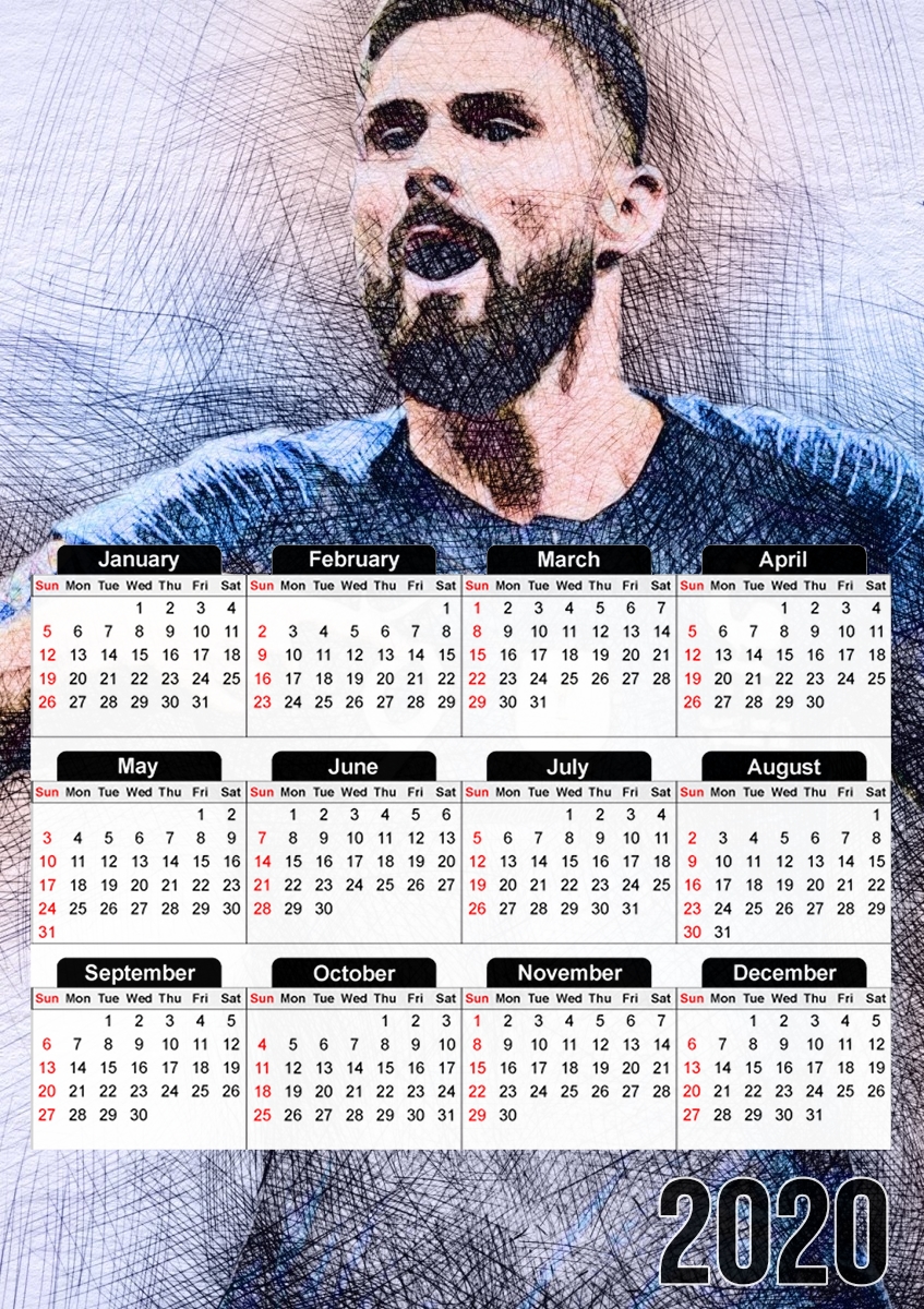 Giroud The French Striker für A3 Fotokalender 30x43cm