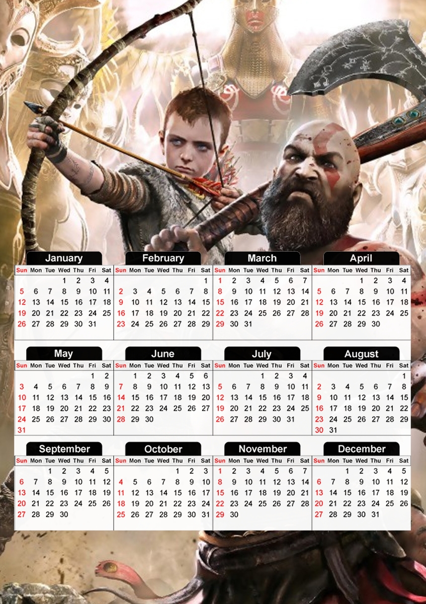 God Of war für A3 Fotokalender 30x43cm