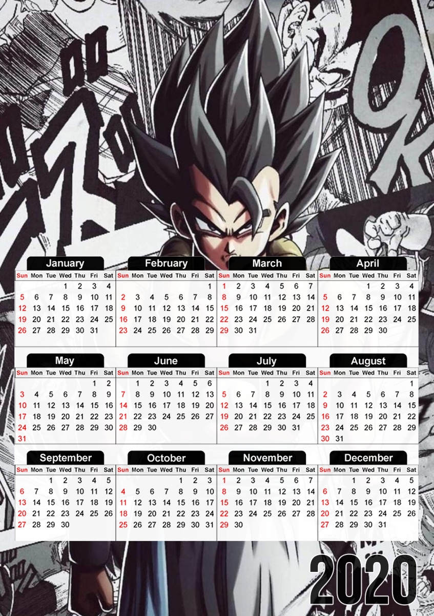 Gogeta Fusion Goku X Vegeta für A3 Fotokalender 30x43cm