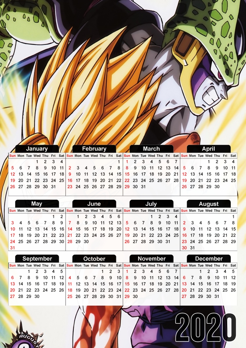 Gohan versus Cell für A3 Fotokalender 30x43cm