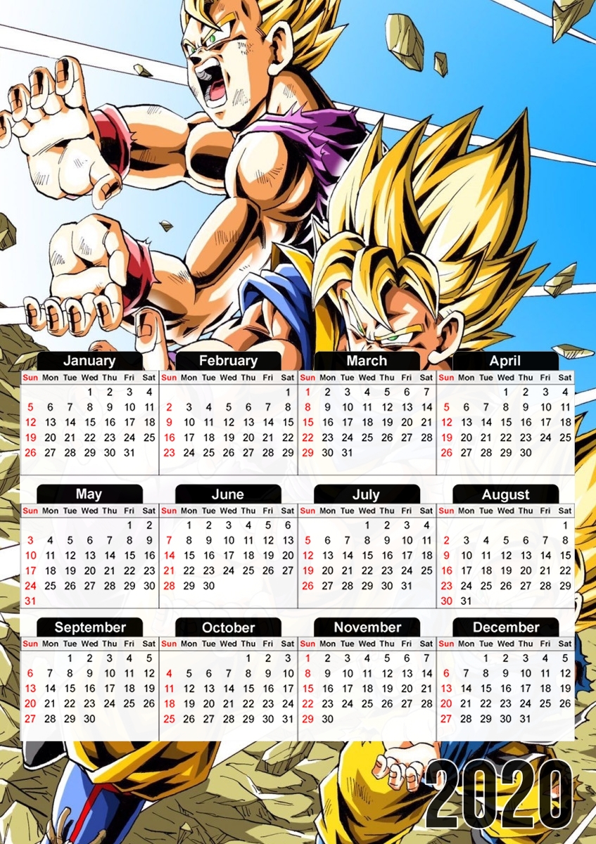 Goku Family für A3 Fotokalender 30x43cm