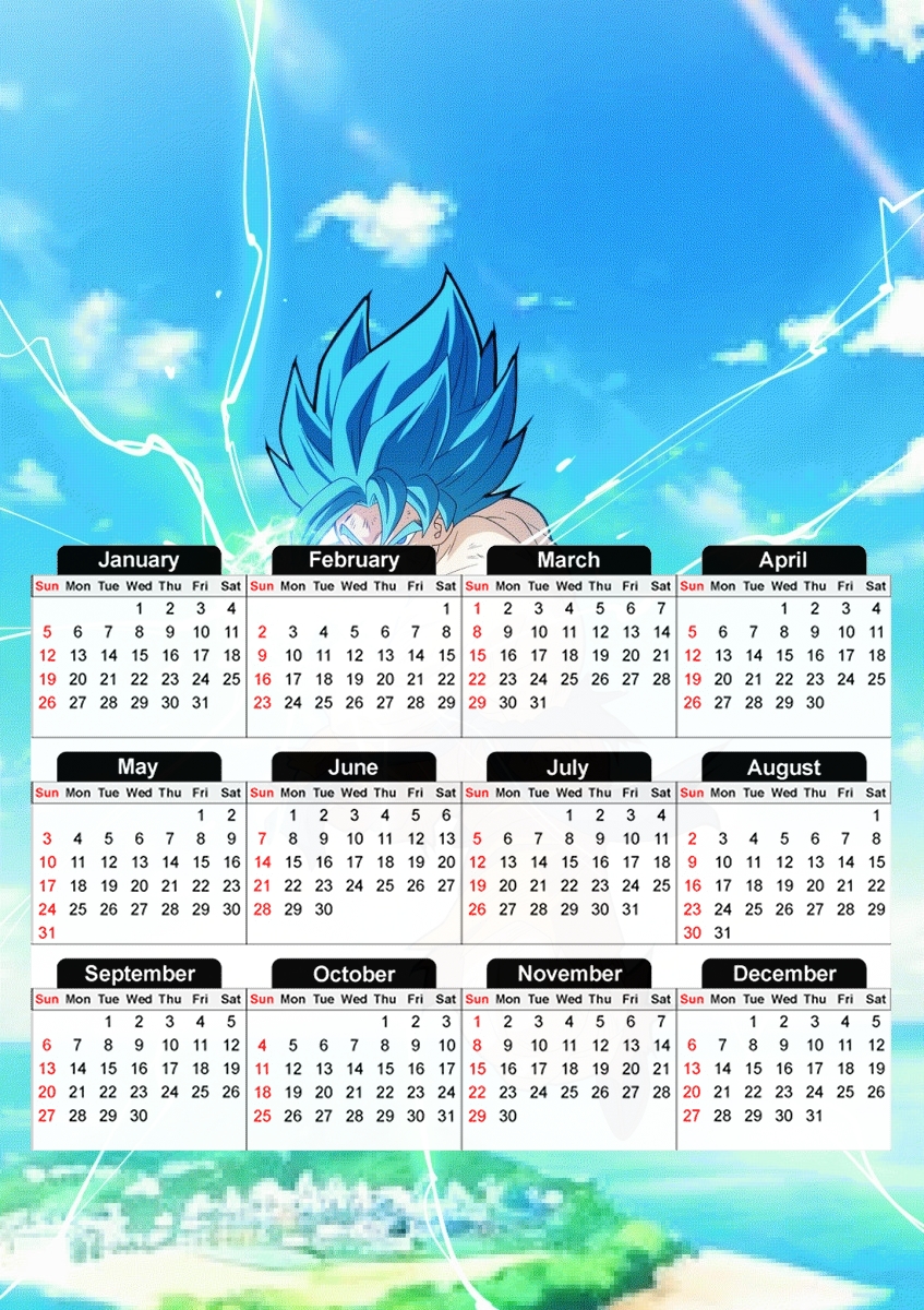 Goku Powerful für A3 Fotokalender 30x43cm