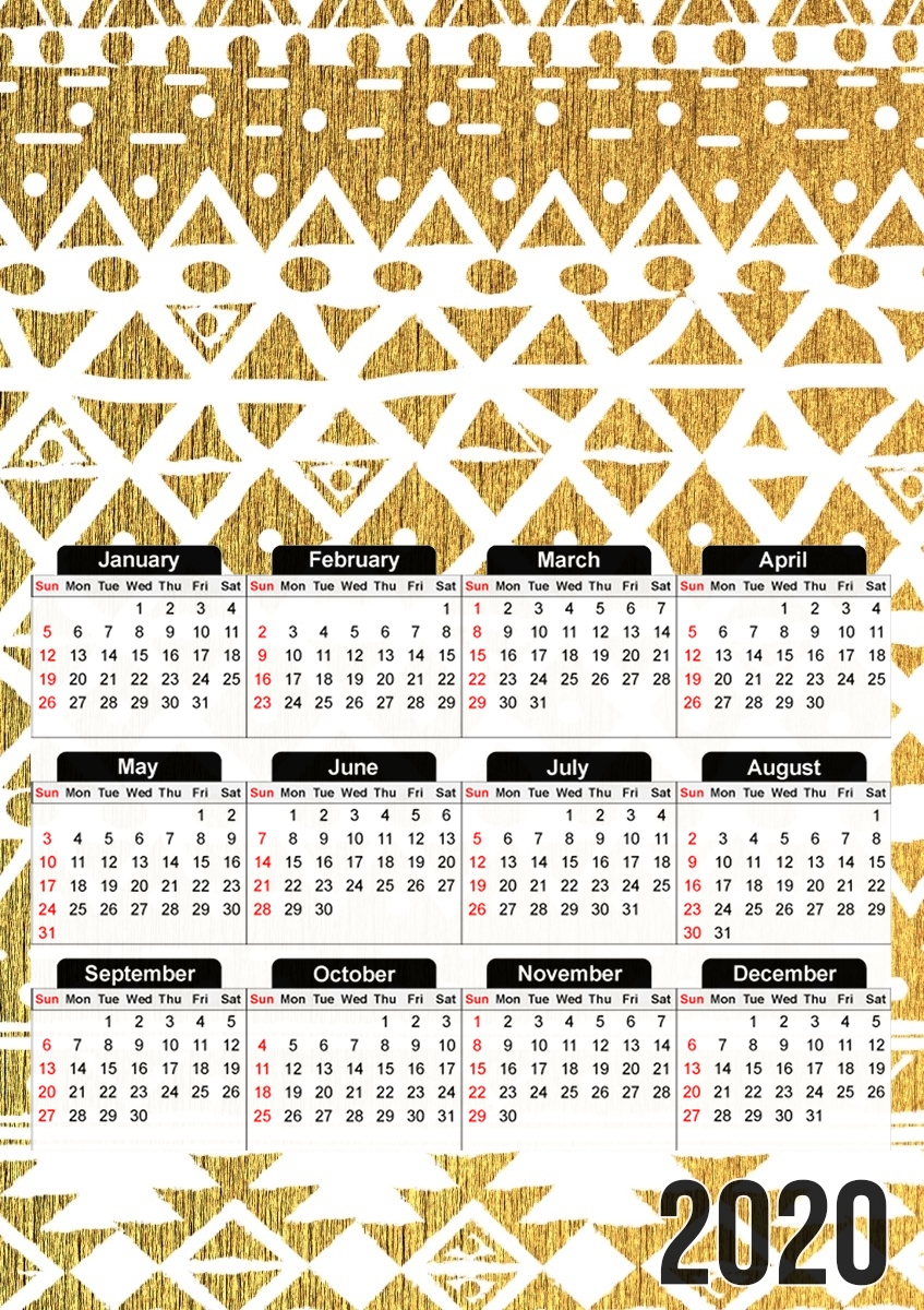 GOLDEN TRIBAL für A3 Fotokalender 30x43cm