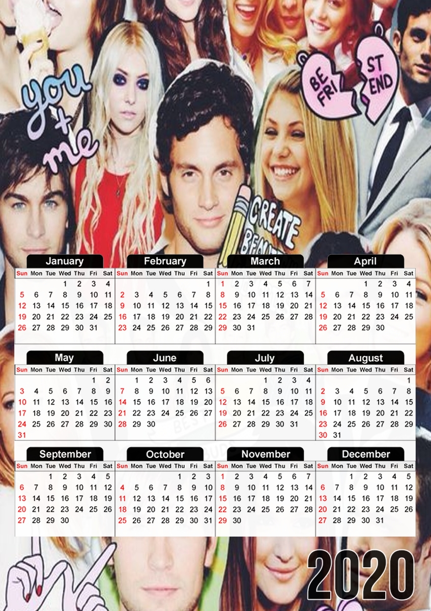 Gossip Girl Fan Collage für A3 Fotokalender 30x43cm