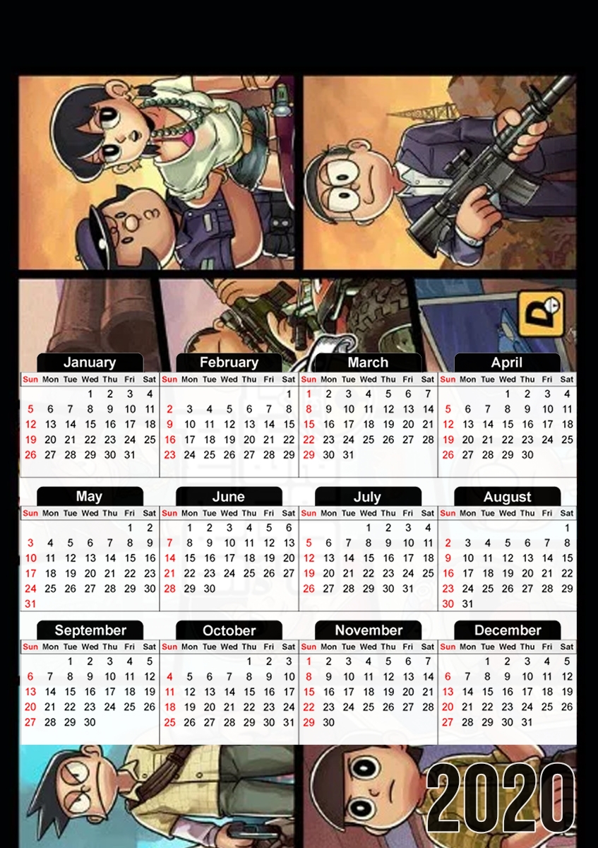 grand theft doraemon für A3 Fotokalender 30x43cm