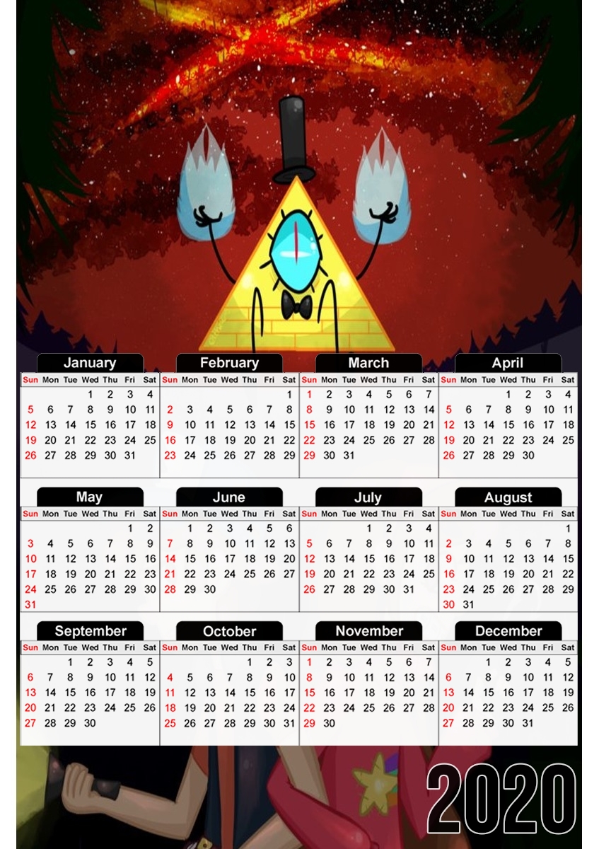 Gravity Falls Monster bill cipher Wheel für A3 Fotokalender 30x43cm