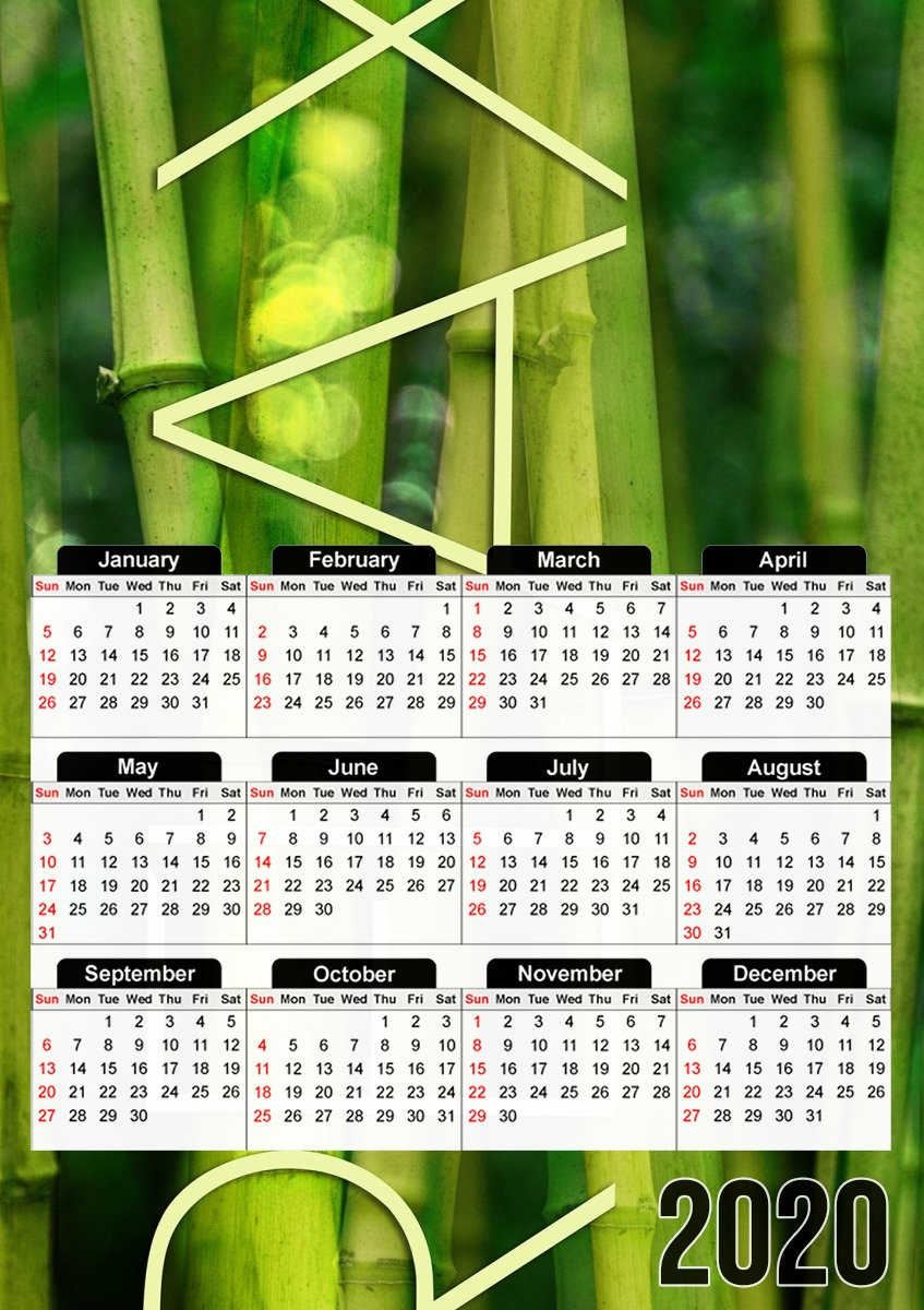 green bamboo für A3 Fotokalender 30x43cm