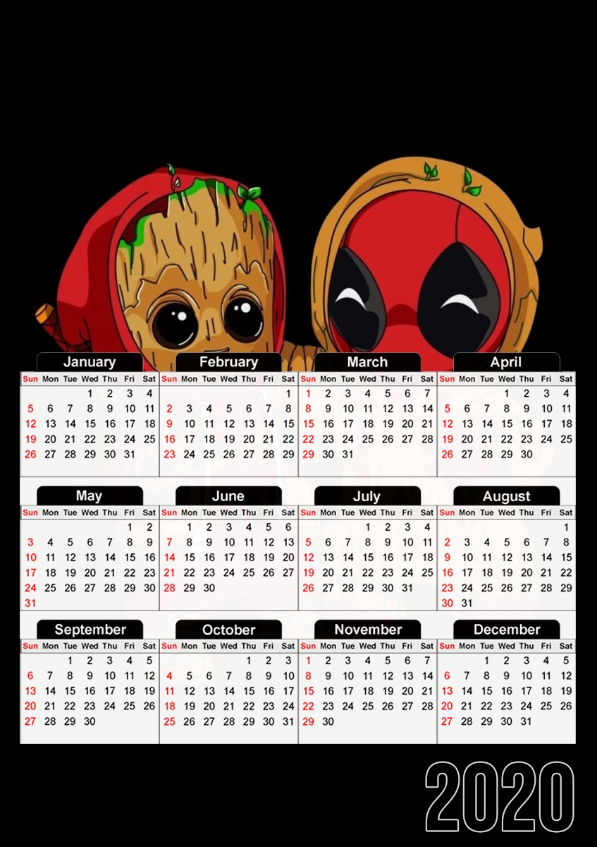 Groot x Deadpool für A3 Fotokalender 30x43cm