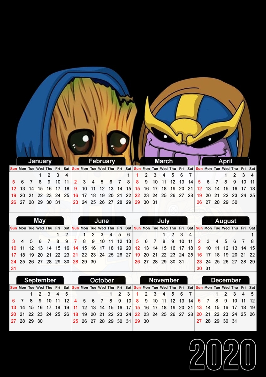 Groot x Thanos für A3 Fotokalender 30x43cm