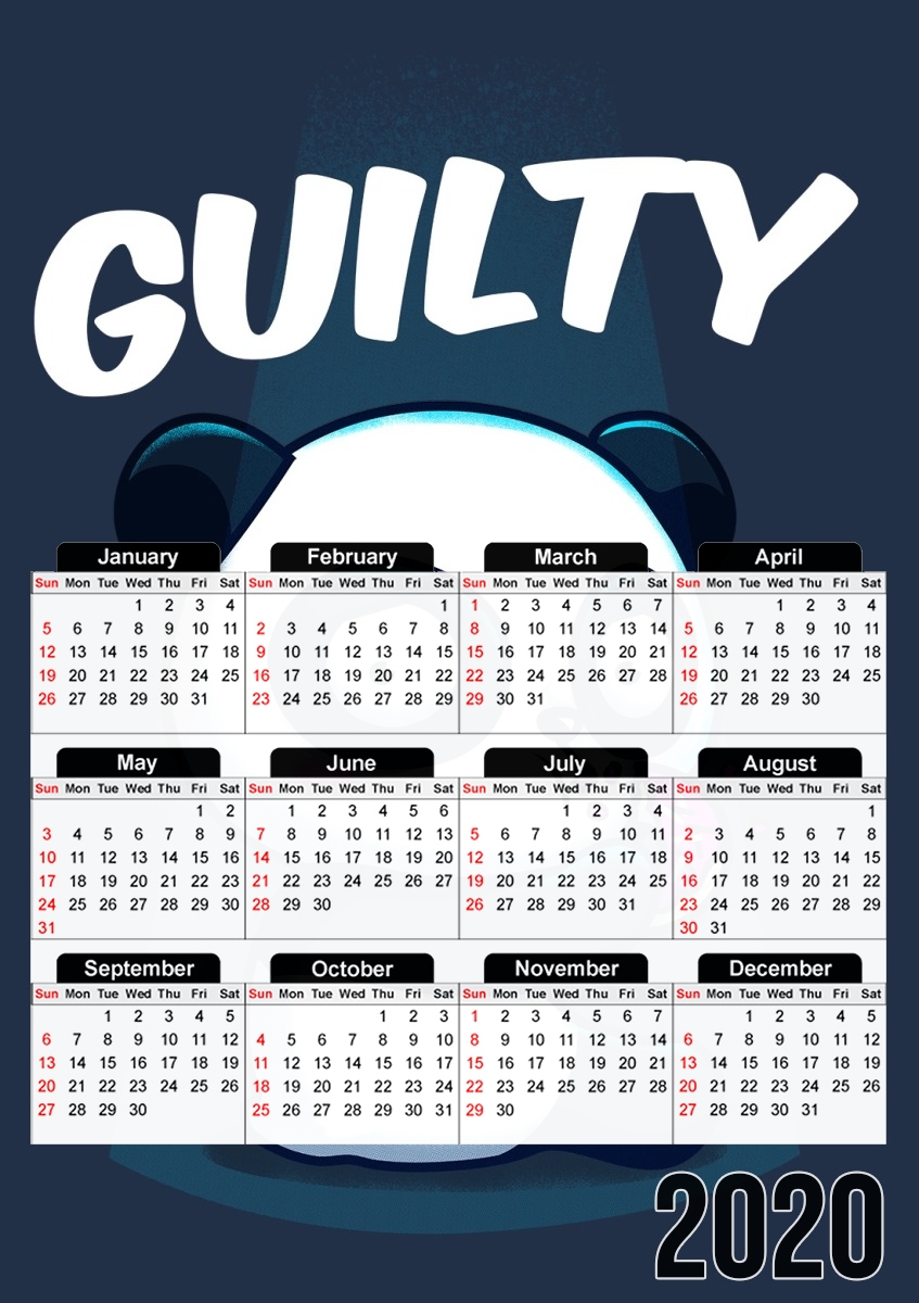 Guilty Panda für A3 Fotokalender 30x43cm