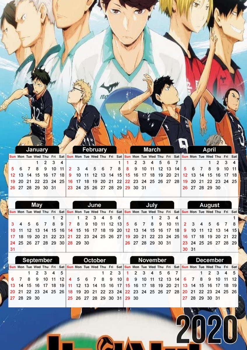 Haikyu group für A3 Fotokalender 30x43cm