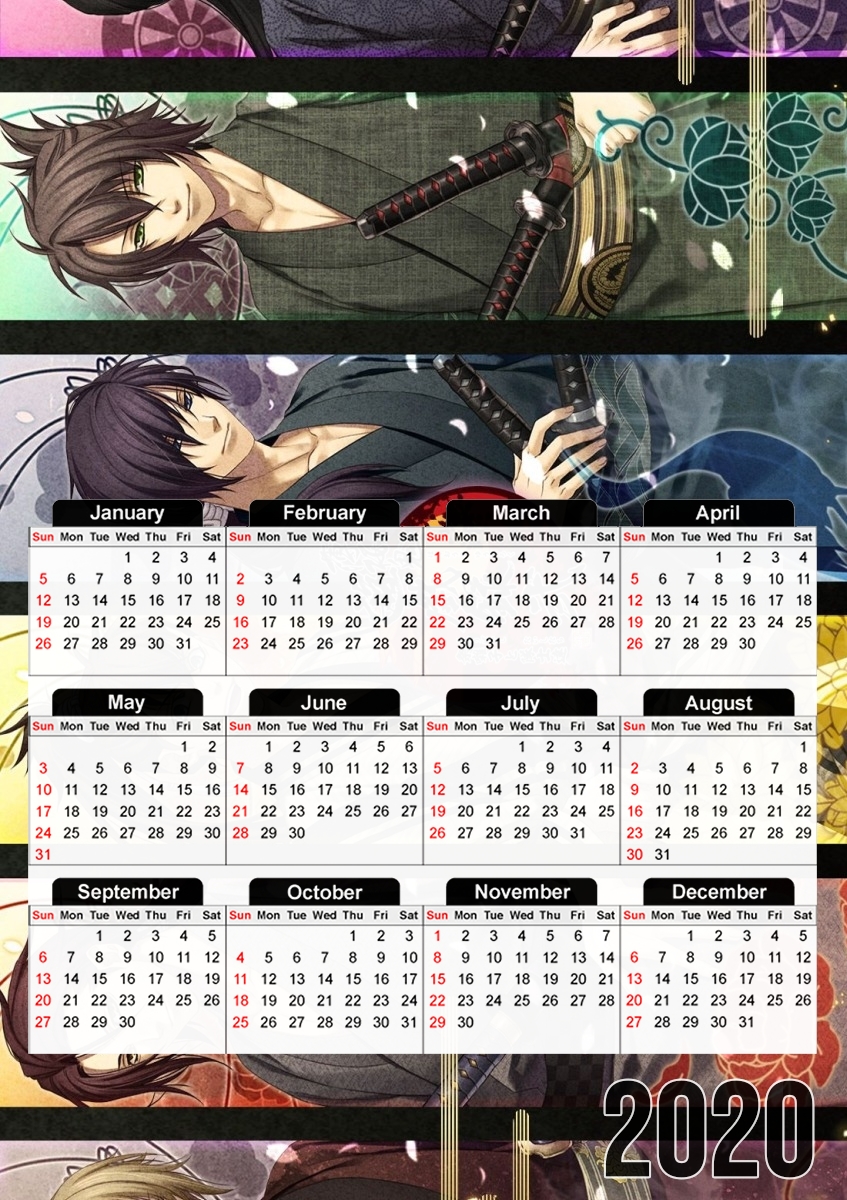 Hakuouki für A3 Fotokalender 30x43cm