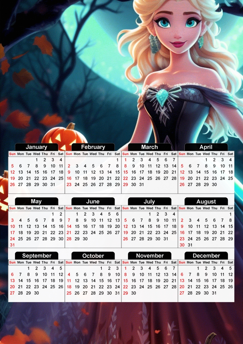 Halloween Princess V1 für A3 Fotokalender 30x43cm