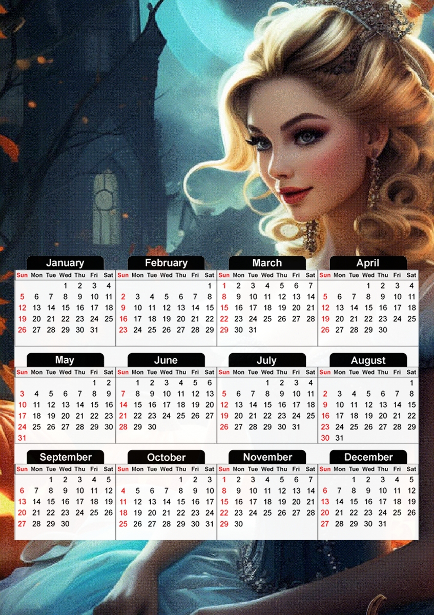 Halloween Princess V6 für A3 Fotokalender 30x43cm