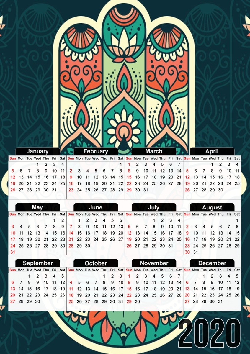 Hamsa Hand für A3 Fotokalender 30x43cm