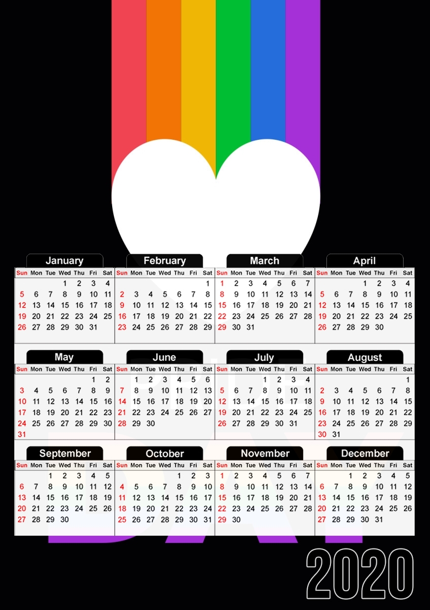 Happy pride day für A3 Fotokalender 30x43cm