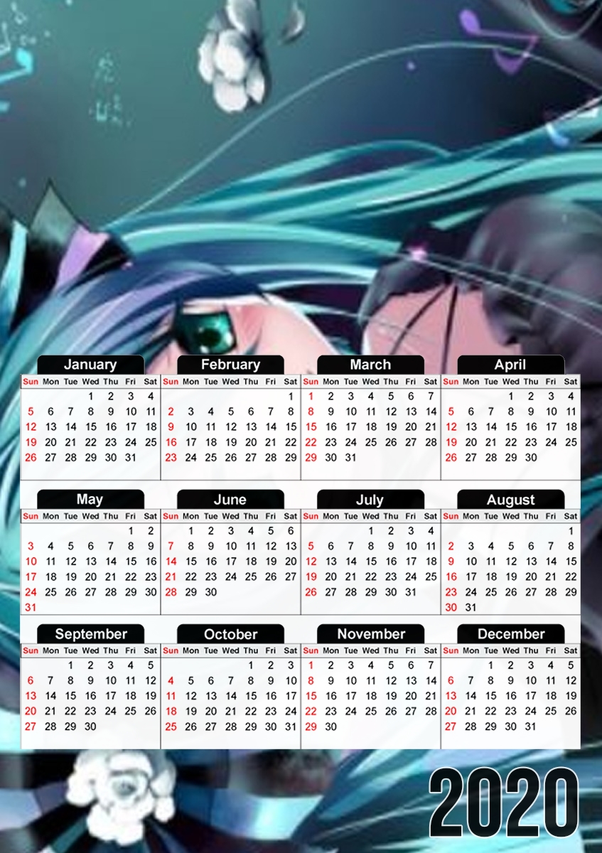 Hatsune Miku Sadness für A3 Fotokalender 30x43cm