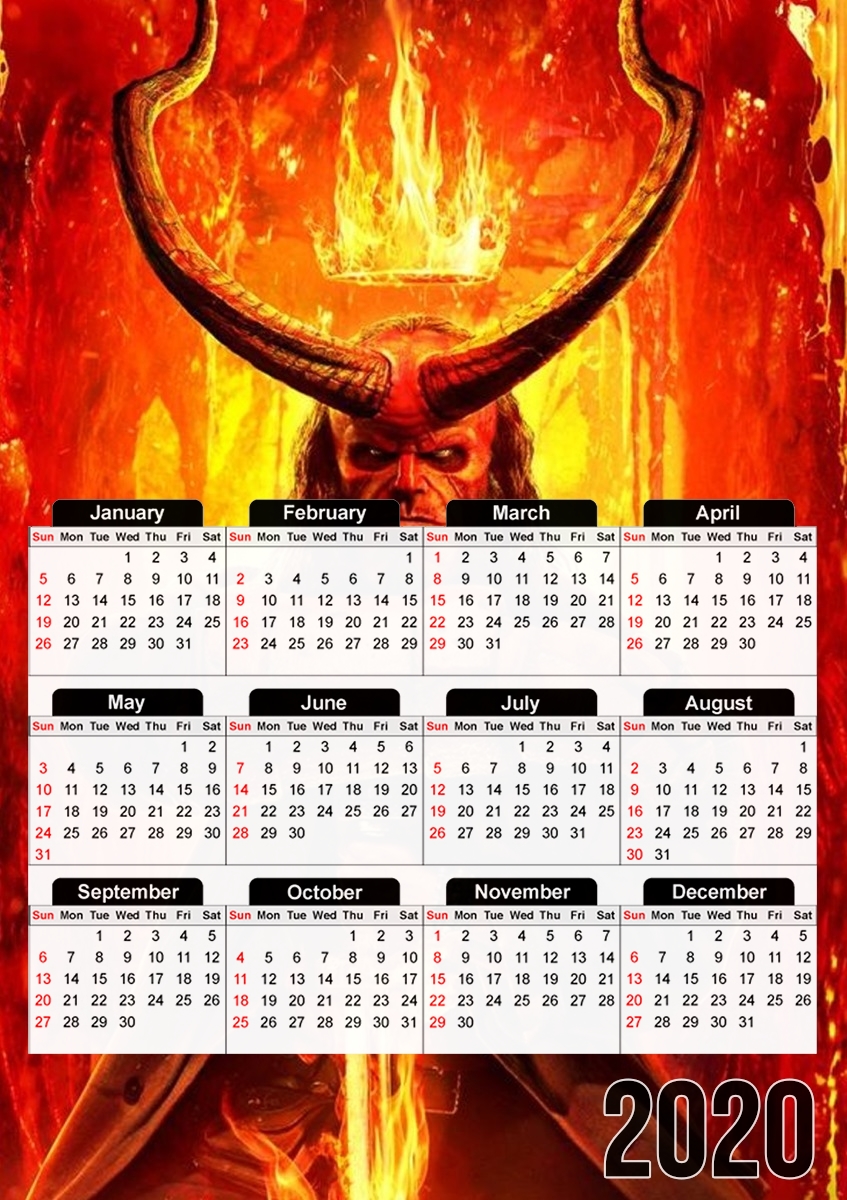 Hellboy in Fire für A3 Fotokalender 30x43cm