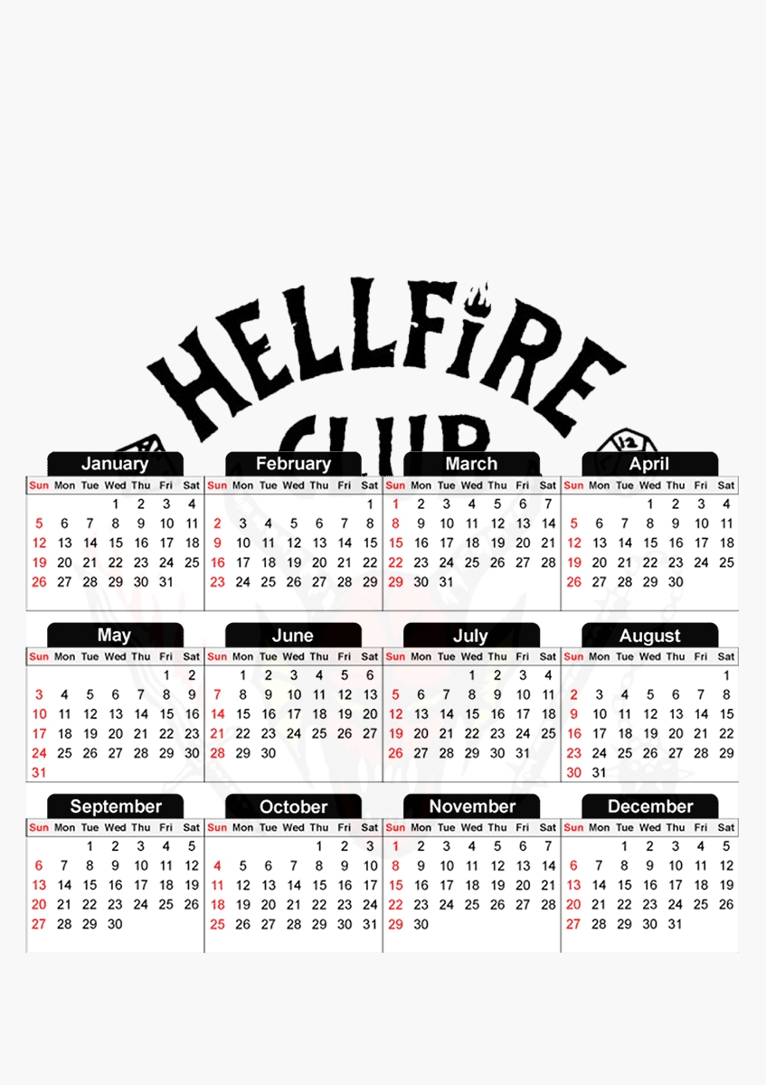 Hellfire Club für A3 Fotokalender 30x43cm