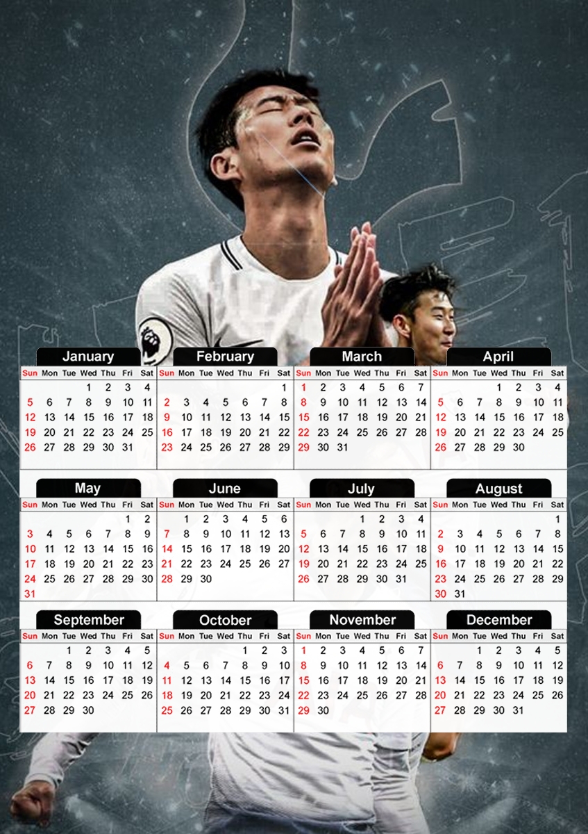 heung min son fan für A3 Fotokalender 30x43cm