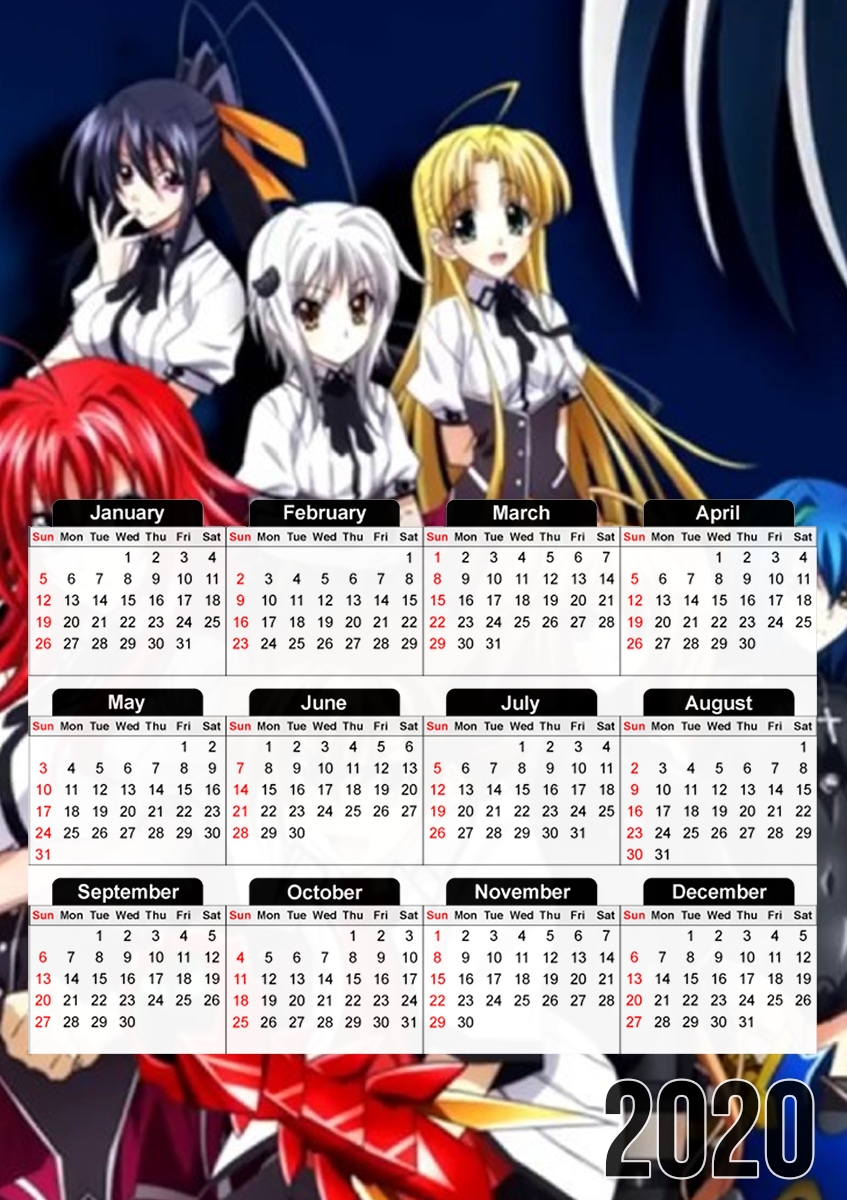 High School DxD für A3 Fotokalender 30x43cm