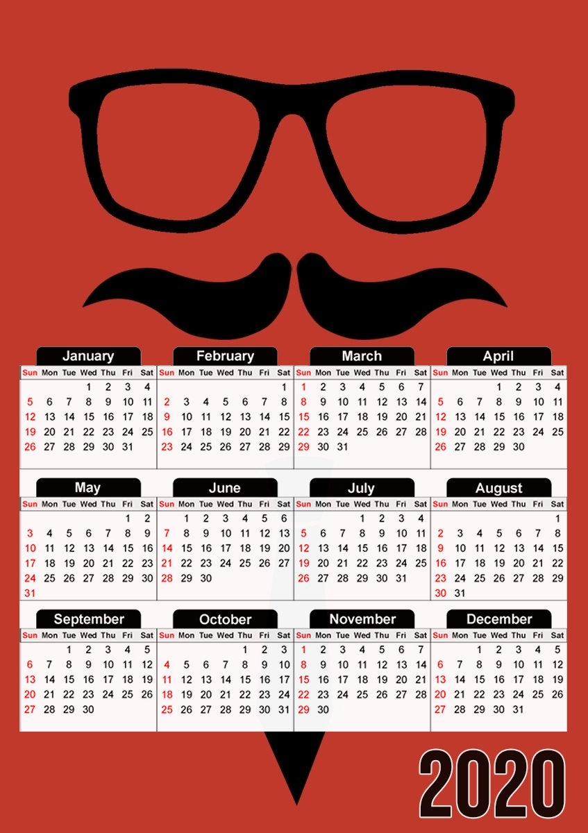 Hipster Face für A3 Fotokalender 30x43cm