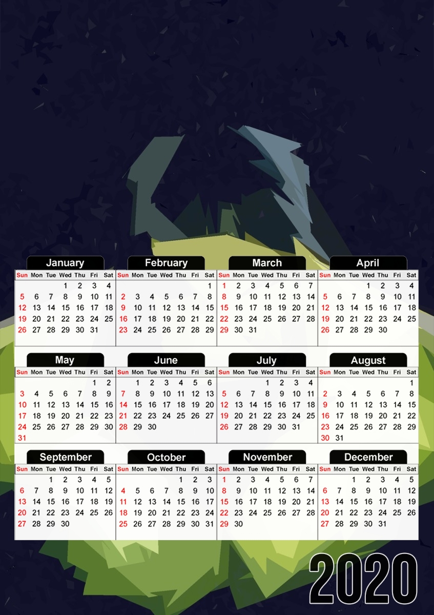 Hulk Polygone für A3 Fotokalender 30x43cm