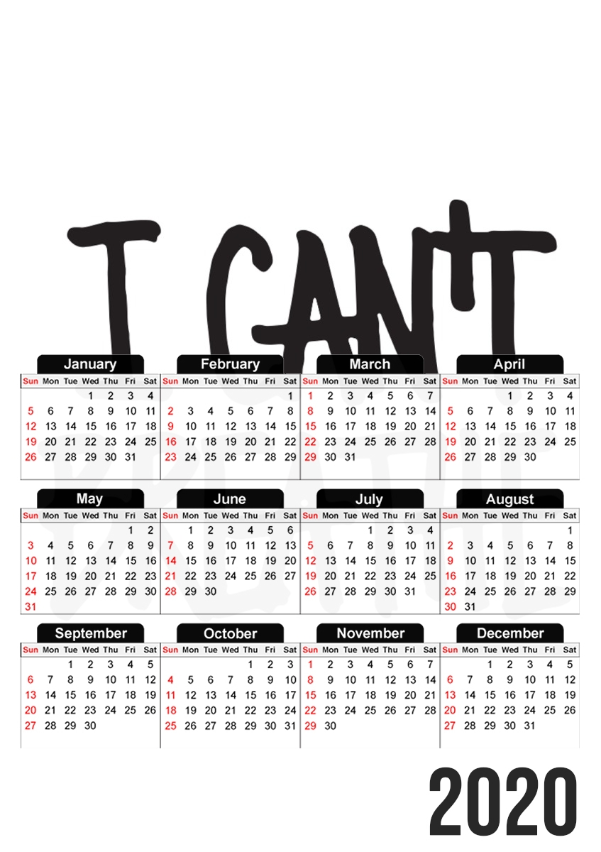 I cant breathe für A3 Fotokalender 30x43cm