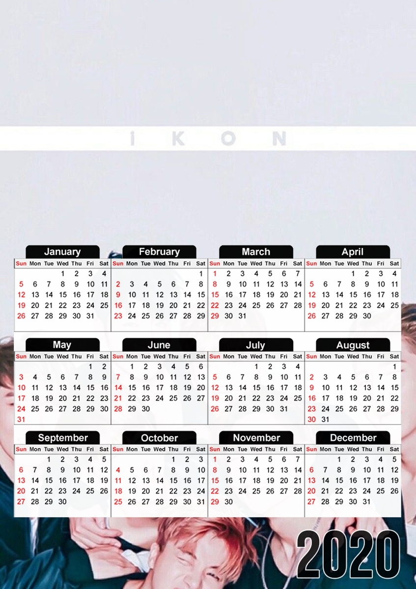 Ikon kpop für A3 Fotokalender 30x43cm