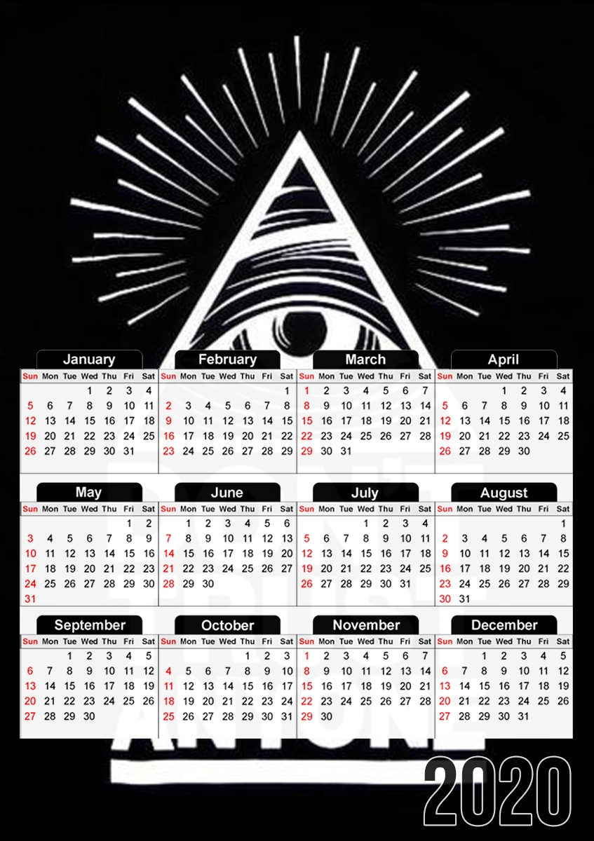 Illuminati Dont trust anyone für A3 Fotokalender 30x43cm