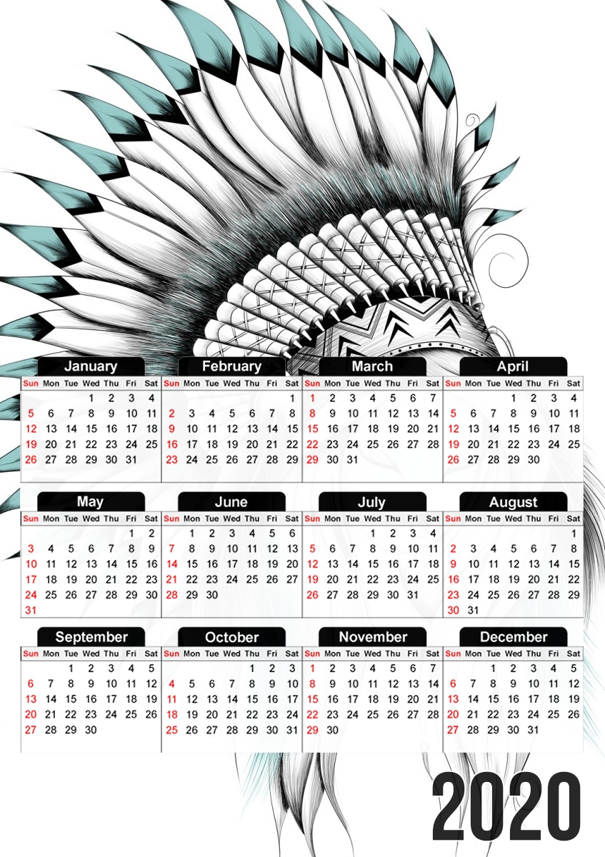 Indian Headdress für A3 Fotokalender 30x43cm