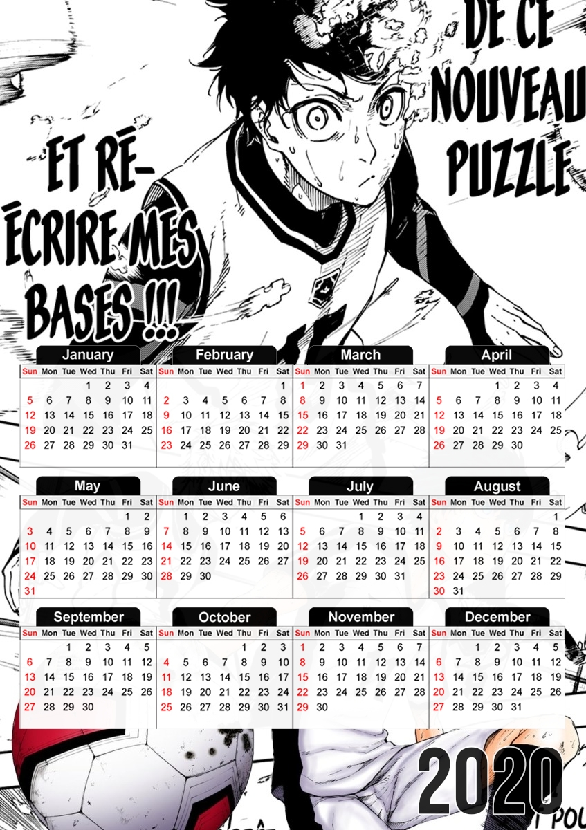 Isagi Yoichi Spacial skills für A3 Fotokalender 30x43cm