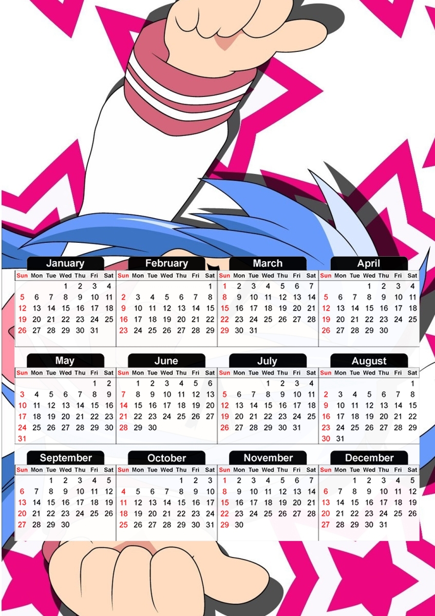 izumi konata für A3 Fotokalender 30x43cm