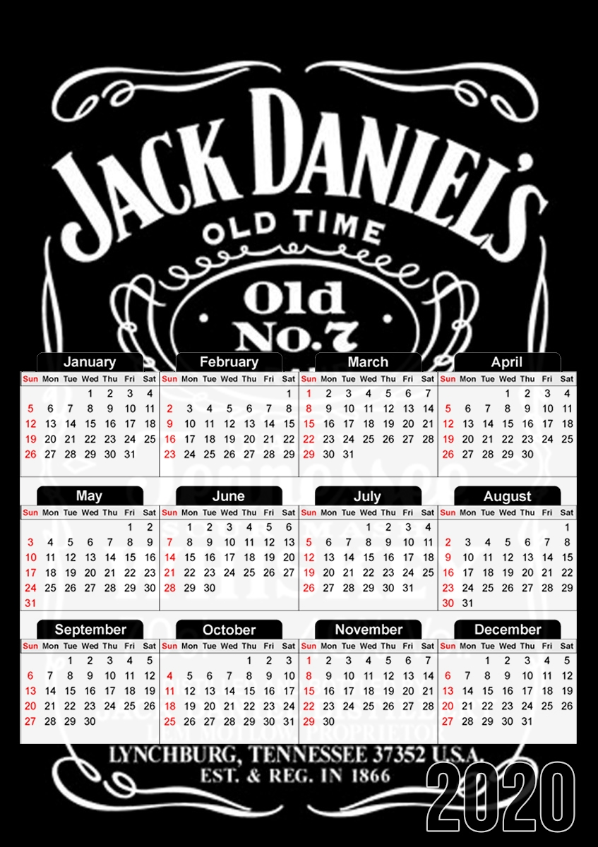 Jack Daniels Fan Design für A3 Fotokalender 30x43cm