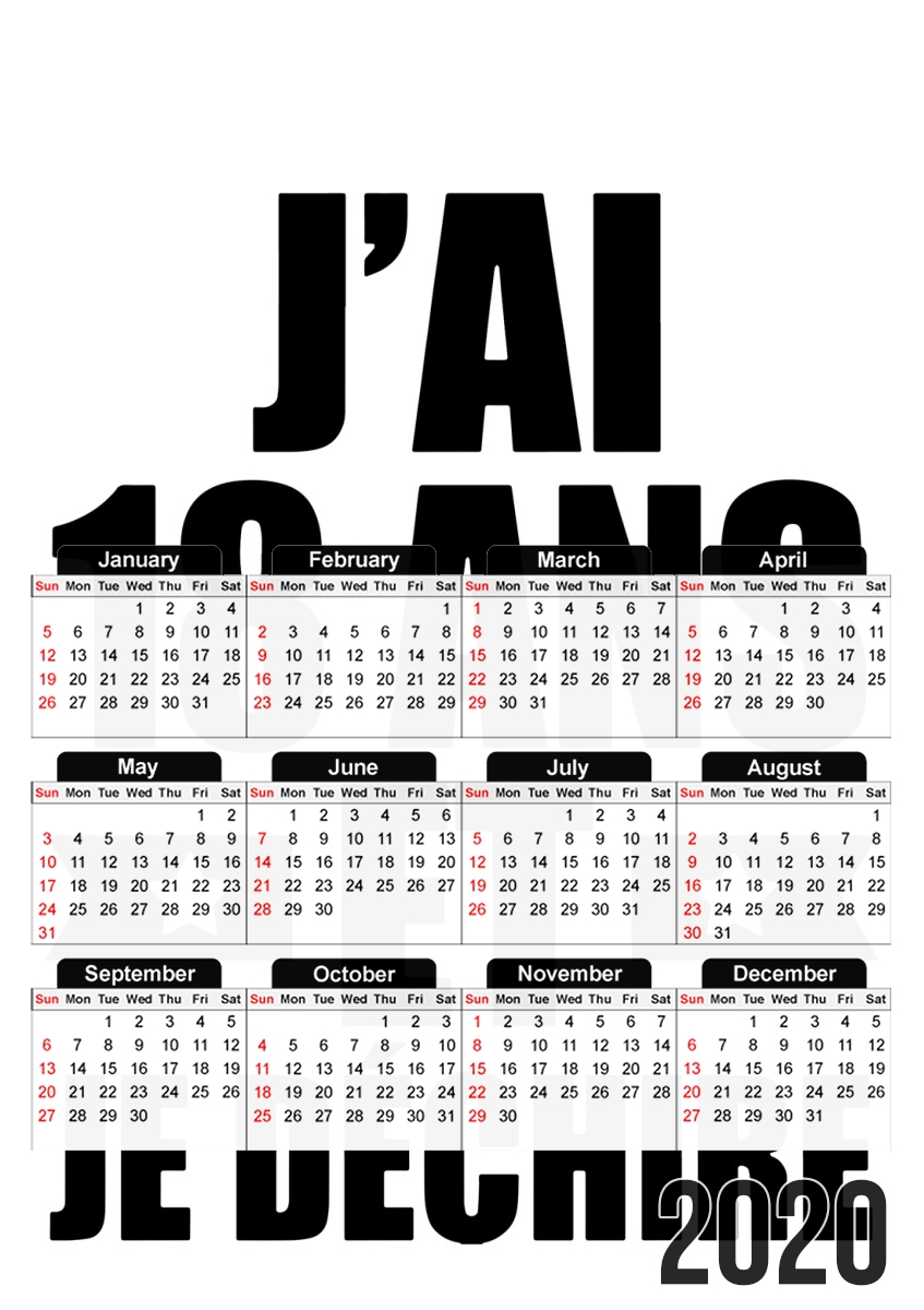 Jai 18 ans et je dechire für A3 Fotokalender 30x43cm