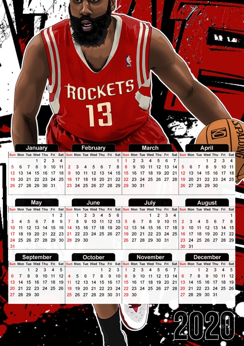 James Harden Basketball Legend für A3 Fotokalender 30x43cm