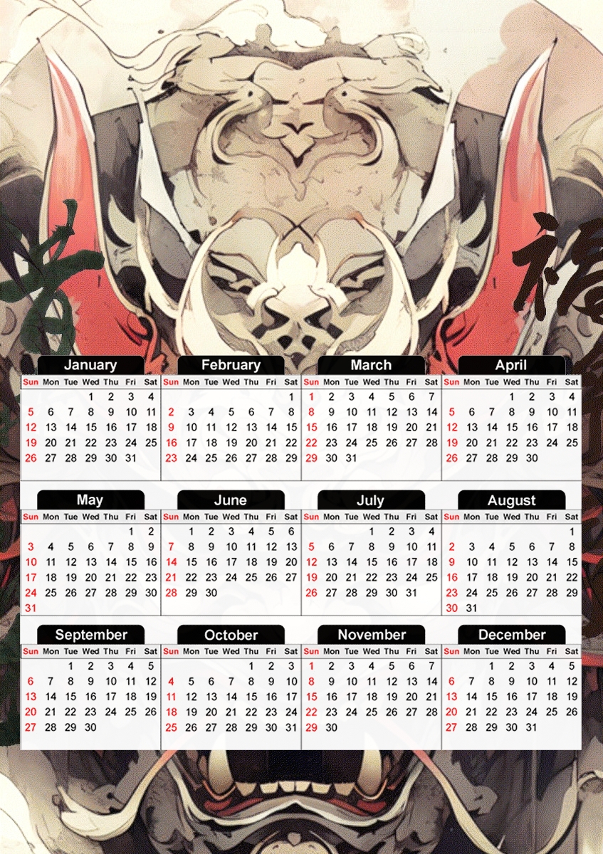 Japaneses Demon für A3 Fotokalender 30x43cm