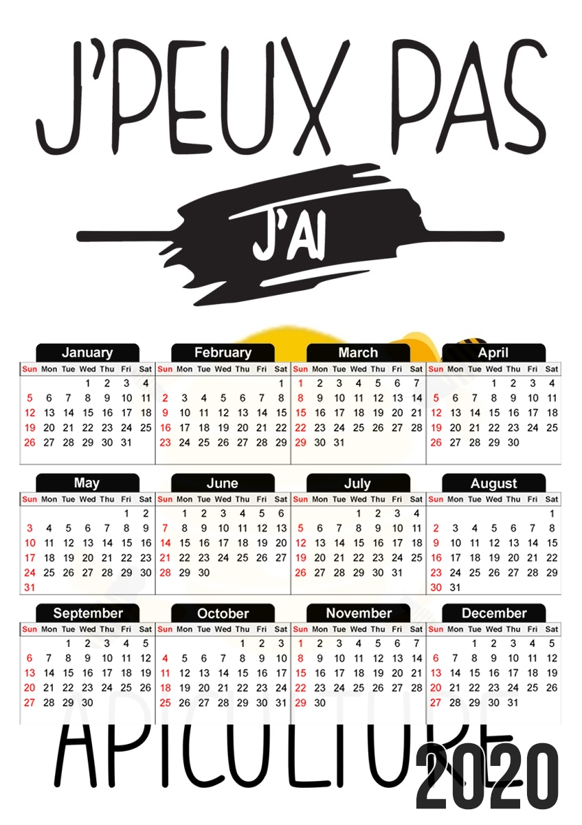 Je peux pas j ai apiculture für A3 Fotokalender 30x43cm