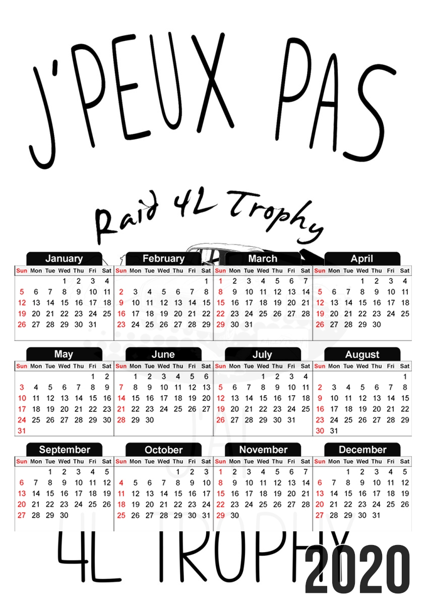 Je peux pas jai 4L Trophy für A3 Fotokalender 30x43cm