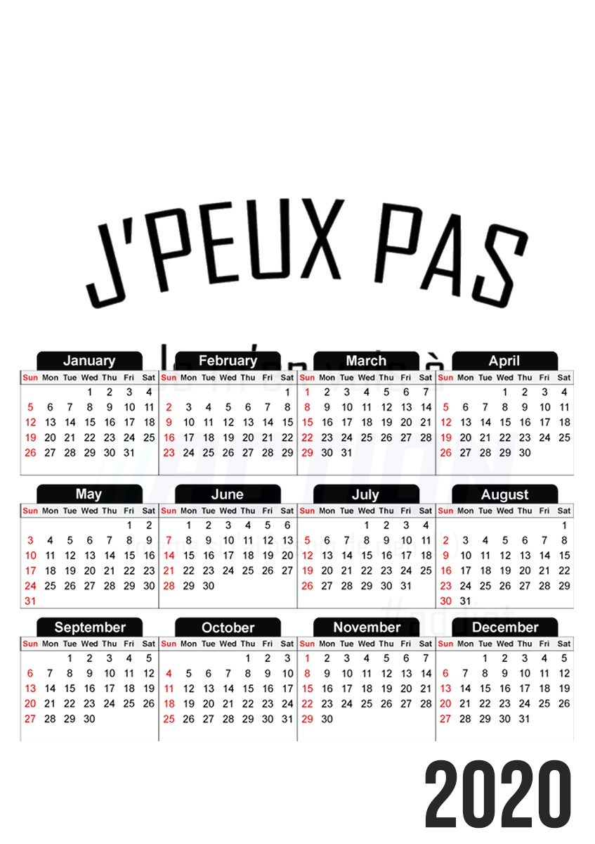 Je peux pas jai action für A3 Fotokalender 30x43cm