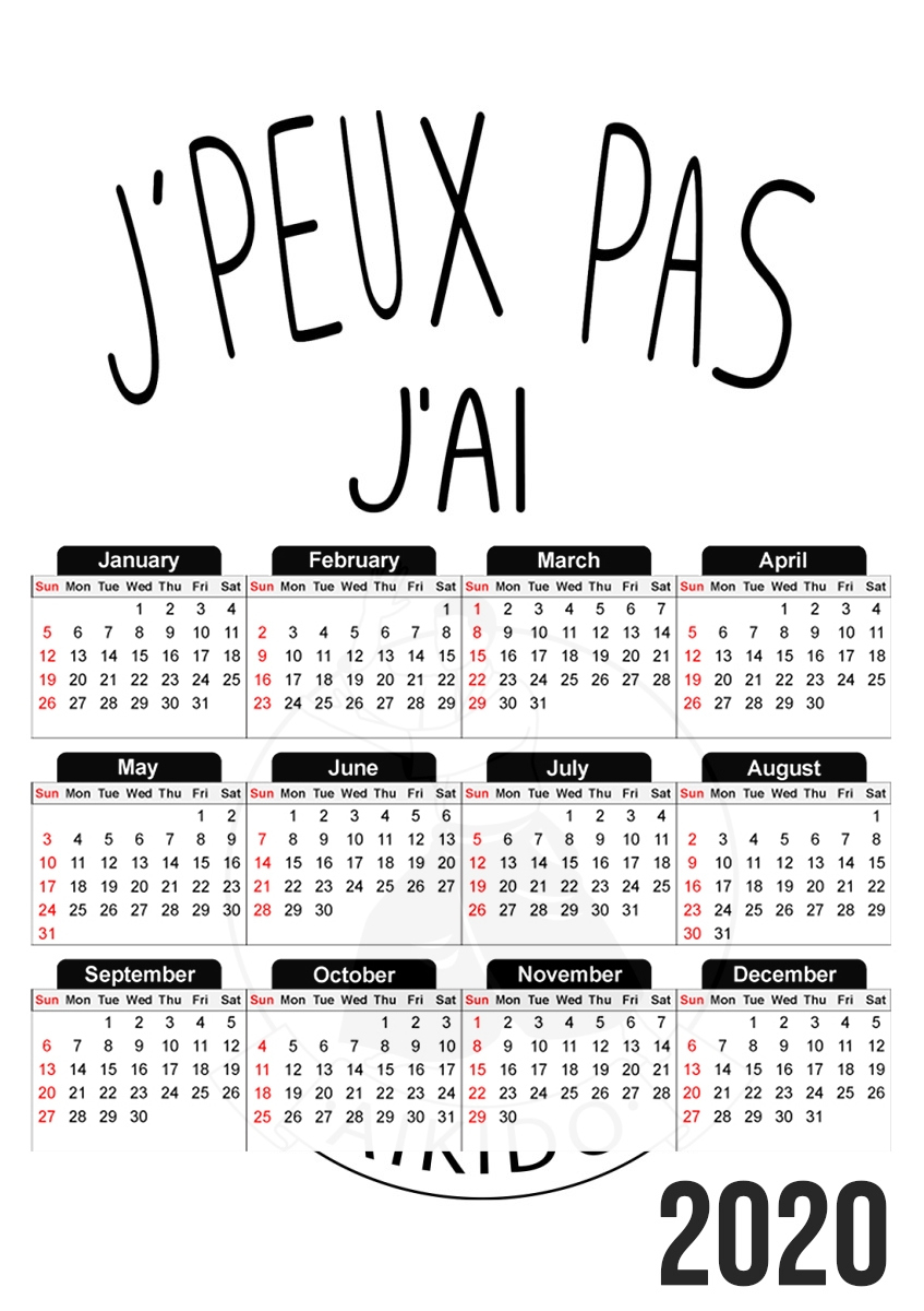 Je peux pas jai Aikido für A3 Fotokalender 30x43cm