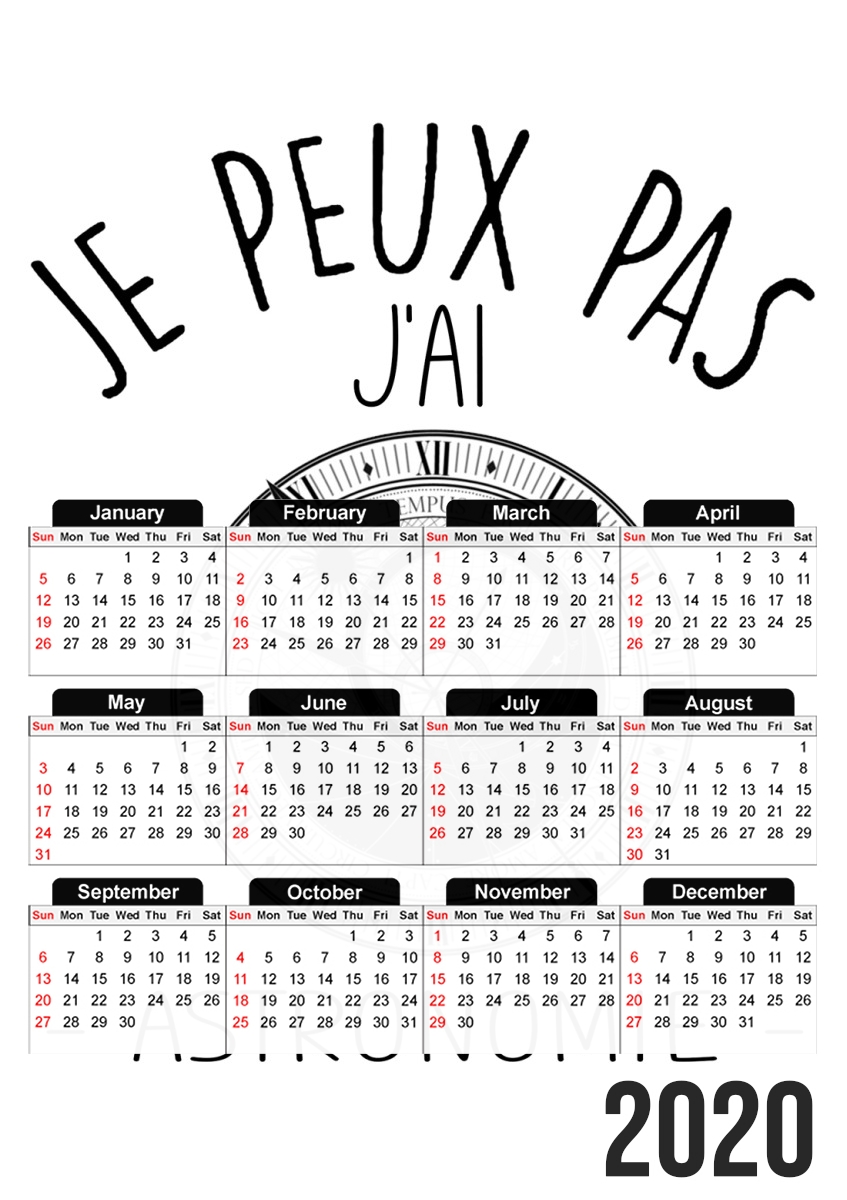 Je peux pas jai astronomie für A3 Fotokalender 30x43cm