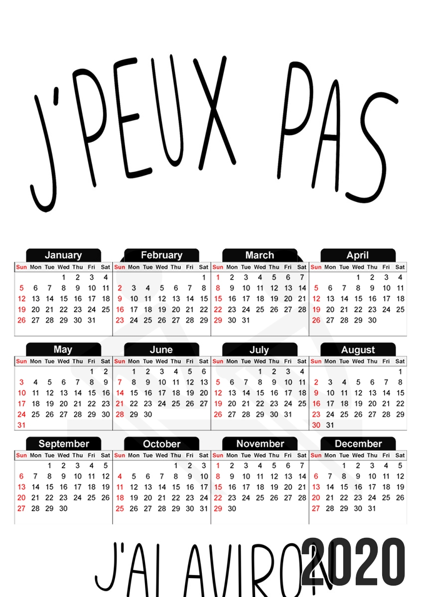 Je peux pas jai Aviron für A3 Fotokalender 30x43cm