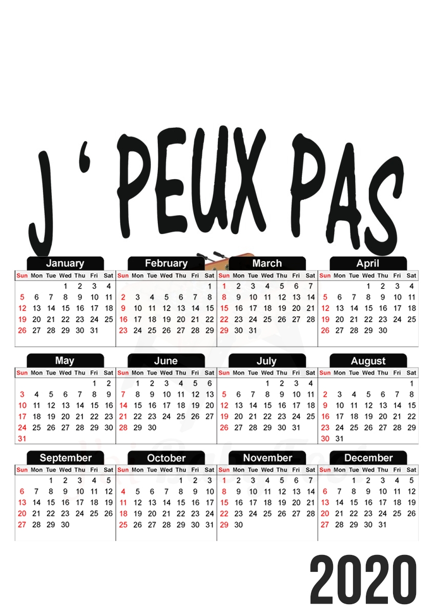 Je peux pas jai babyfoot für A3 Fotokalender 30x43cm