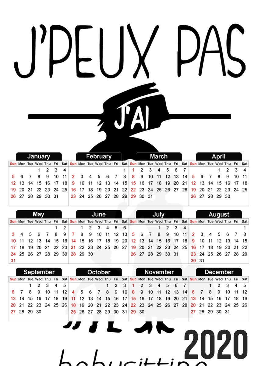 Je peux pas jai babystting comme Marry Popins für A3 Fotokalender 30x43cm