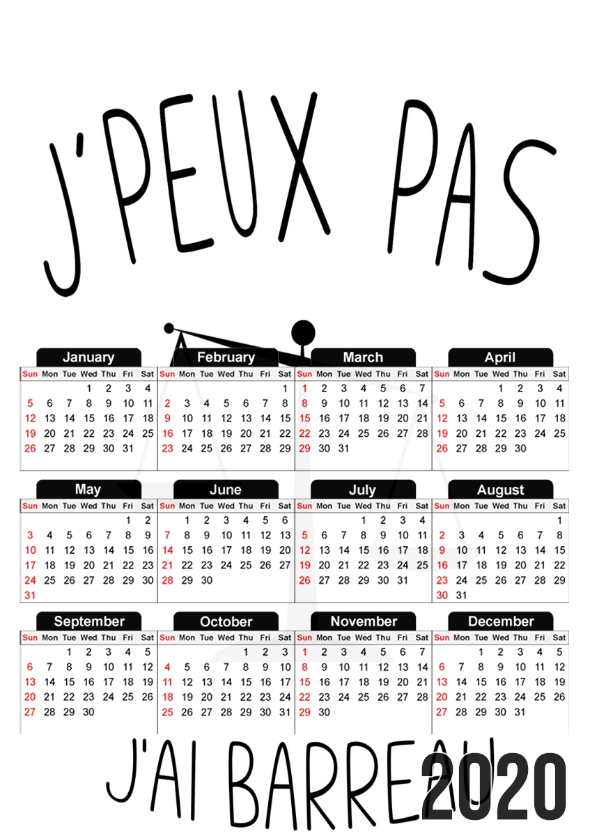 Je peux pas jai barreau Cadeau futur Avocat für A3 Fotokalender 30x43cm