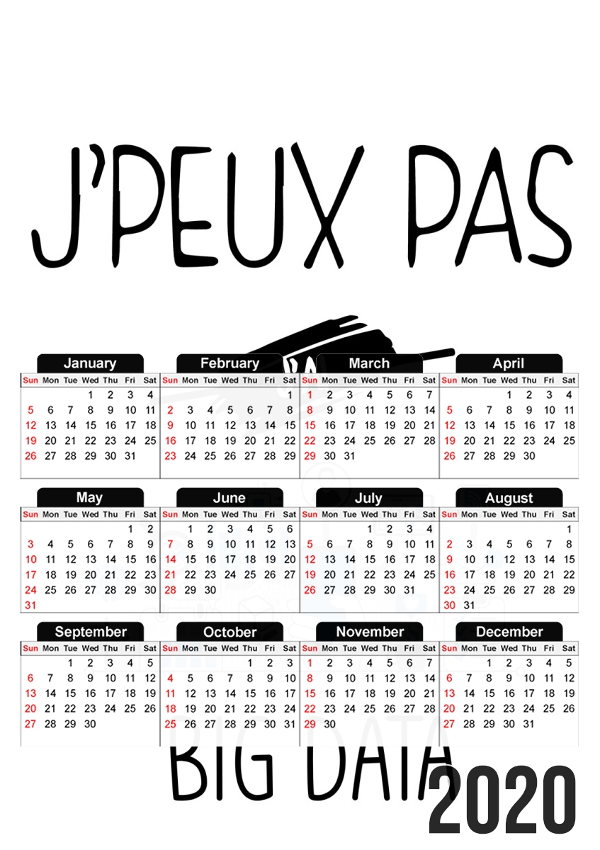 Je peux pas jai Big Data für A3 Fotokalender 30x43cm