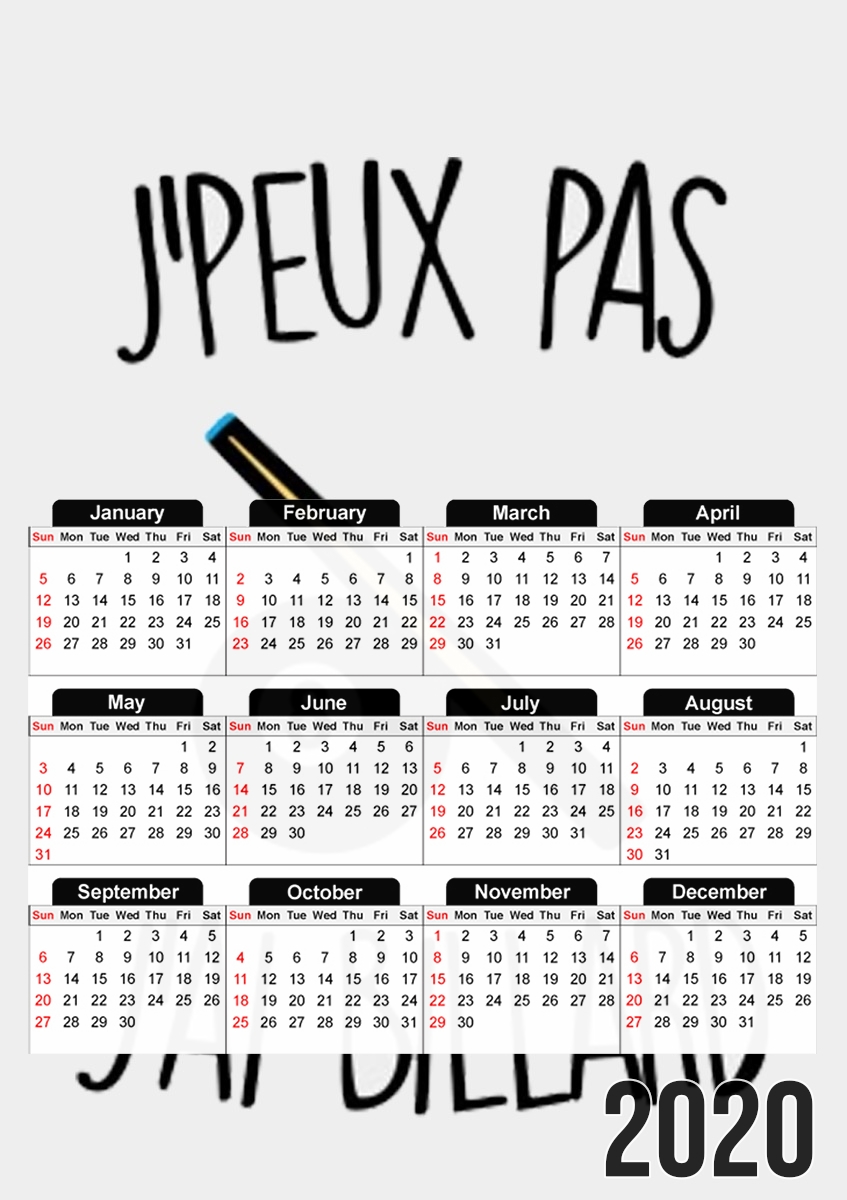 Je peux pas jai billard für A3 Fotokalender 30x43cm